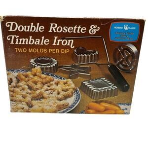 Vintage Nordic Ware Double Rosette & Timbale Iron Funnel Cake Cookie Maker